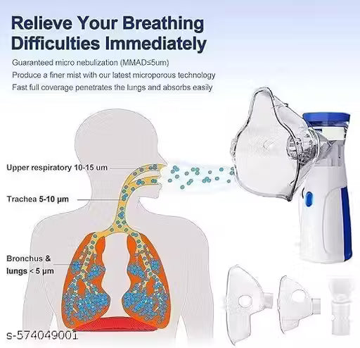Mesh Nebulizer Machine for Cough, Cold, Asthma & Respiratory Care Nebulizer